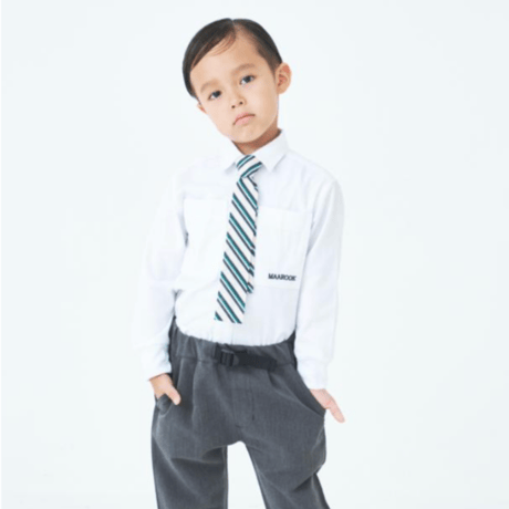 〈MAAROOK〉Broad stretch shirt jacket with tie ※KIDS/JUNIOR