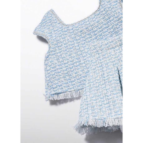 〈Abel&Lula〉Summer tweed setup (light blue) ※KIDS&JUNIOR
