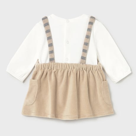 〈mayoral〉Jumper skirt style dress (beige) ※BABY
