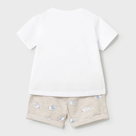 〈mayoral〉T-shirt and pants 4-piece set  (blue) ※BABY