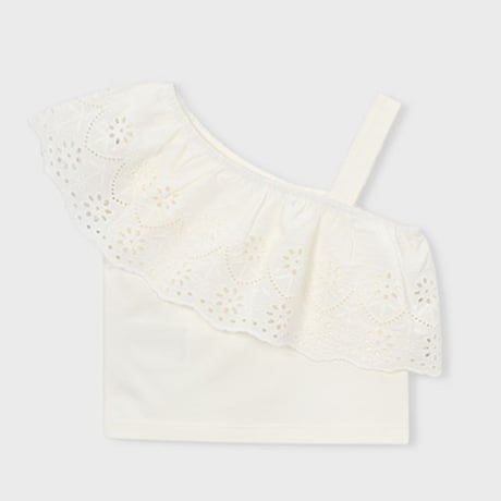 〈mayoral〉one shoulder tops (off white) ※KIDS