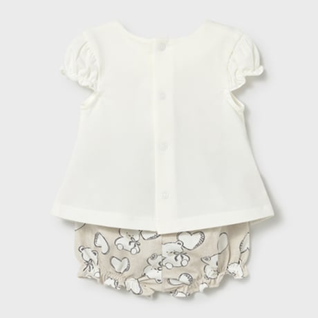 〈mayoral〉Two sets of tops and bloomers (beige) ※BABY
