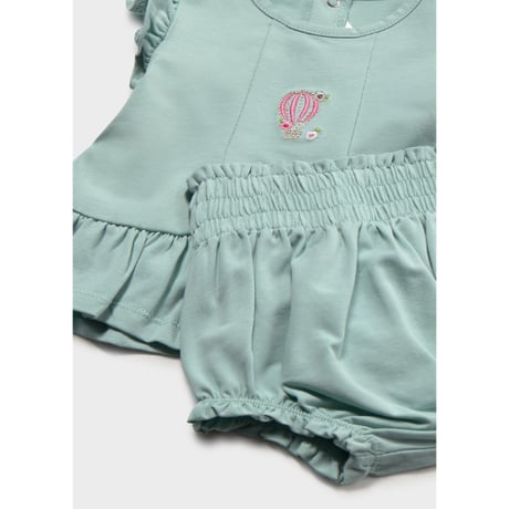 〈mayoral〉Two sets of tops and bloomers (green) ※BABY