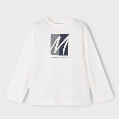 〈mayoral〉"M” logo print tops (white) ※KIDS