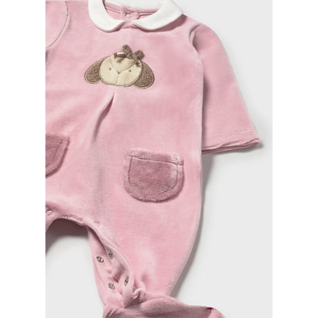〈mayoral〉Set of 2 collared rompers (pink) ※BABY