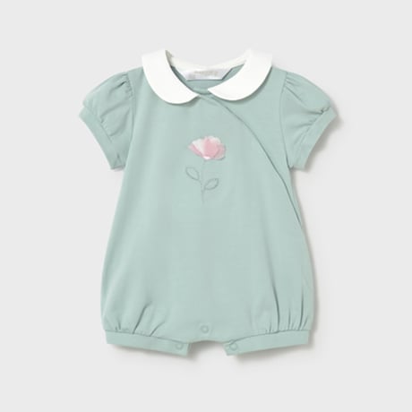 〈mayoral〉Collared romper 2-piece set (green) ※BABY