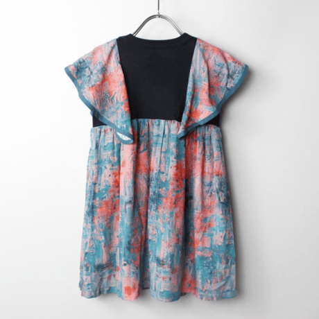 〈MAAROOK〉Abstract Handkerchief Sleeve Dress ※BABY/KIDS/JUNIOR