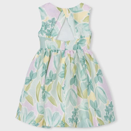 〈mayoral〉Botanical print dress (blue) ※KIDS