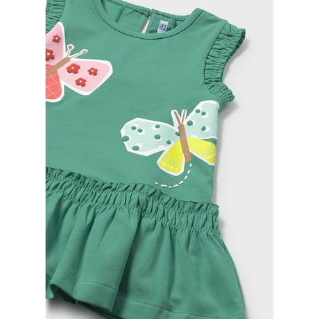 〈mayoral〉Butterfly print dress (green) ※BABY