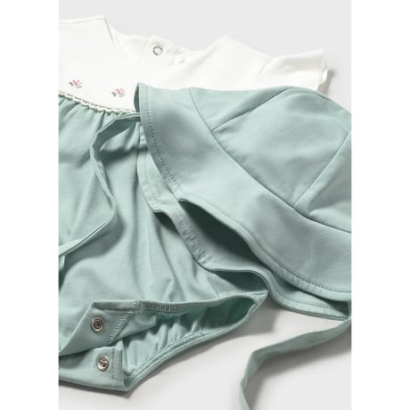 〈mayoral〉rompers and baby hat (green) ※BABY