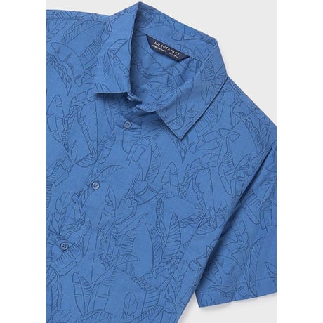 〈mayoral〉 Patterned shirt (blue) ※JUNIOR