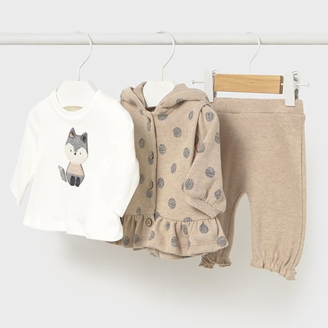 〈mayoral〉Baby wear 3-piece set (dot) ※BABY