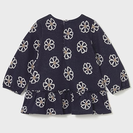 〈mayoral〉Headband and velour dress set (navy)※BABY