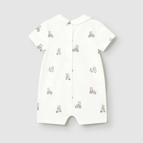 〈mayoral〉Collared romper 2-piece set (white) ※BABY