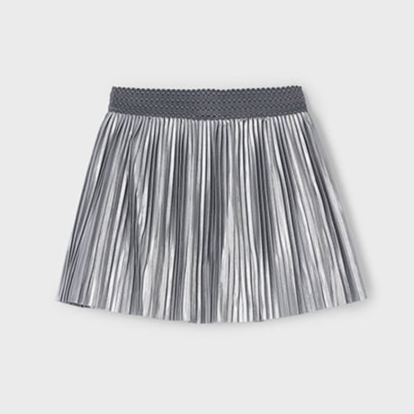 〈mayoral〉pleated skirt (silver) ※KIDS
