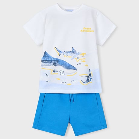 〈mayoral〉 Sea creature print Setup (blue) ※KIDS