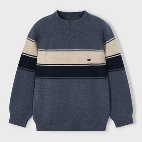 〈mayoral〉sweater with lines (blue) ※KIDS