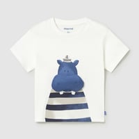 〈mayoral〉3D Hippo Print T-shirt ※BABY