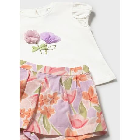 〈mayoral〉T-shirt and shorts set (flower) ※BABY