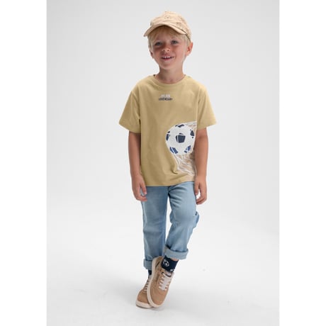 〈mayoral〉soccer ball print T-shirt (beige) ※KIDS
