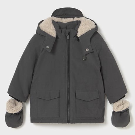〈mayoral〉Hoodedl coat(charcoal) ※BABY