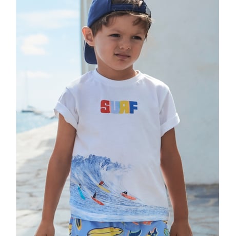〈mayoral〉surfer T-shirt (white) ※KIDS