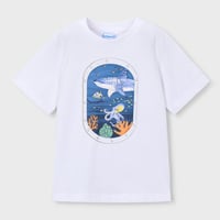 〈mayoral〉Submarine print T-shirt (white) ※KIDS