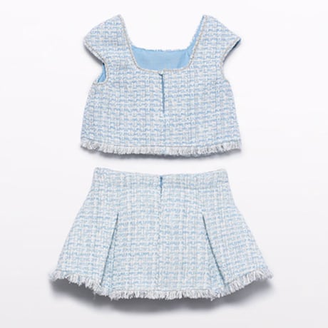 〈Abel&Lula〉Summer tweed setup (light blue) ※KIDS&JUNIOR