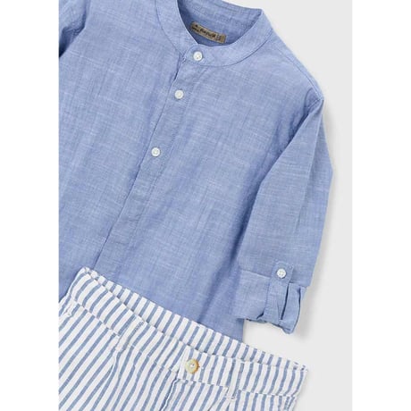 〈mayoral〉Collarless shirt and bottom set  ※KIDS