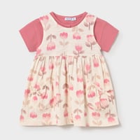 〈mayoral〉Cardigan and dress set (pink) ※BABY