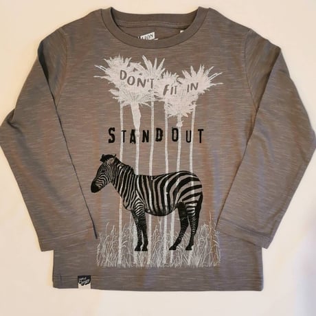 〈LION of LEISURE〉"Zebra" long sleeve t-shirts (Gray) ※KIDS