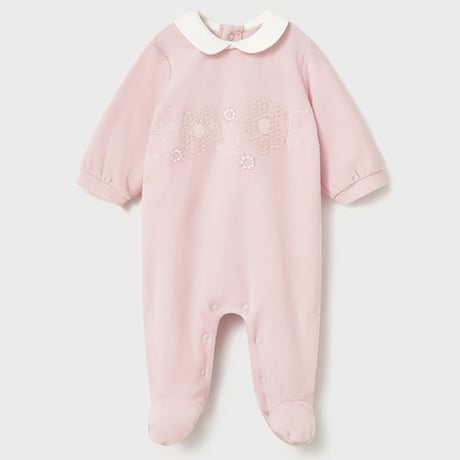 〈mayoral〉Velour romper (pink) ※BABY
