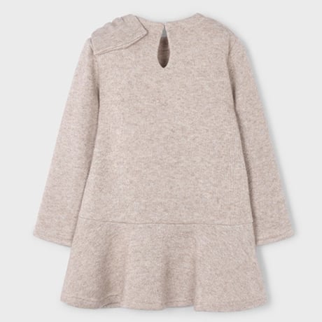 〈mayoral〉Big ribbon dress (beige) ※KIDS