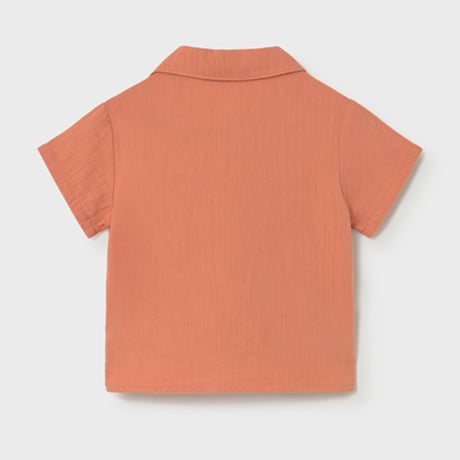 〈mayoral〉Gauze open-collar shirt (terracotta) ※BABY