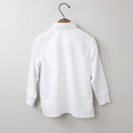 〈MAAROOK〉Broad stretch shirt jacket with tie ※KIDS/JUNIOR