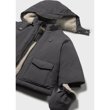 〈mayoral〉Hoodedl coat(charcoal) ※BABY