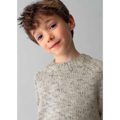 〈mayoral〉Heathered sweater(beige) ※KIDS