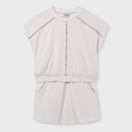 〈mayoral〉Tops and skirt set (white)※JUNIOR