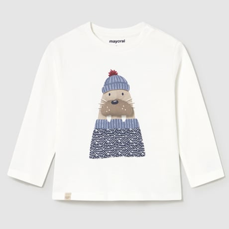 〈mayoral〉Seal long sleeve t-shirts (white) ※BABY