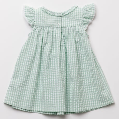 〈Albetta〉Gingham Dress (Mint green）※BABY&KIDS