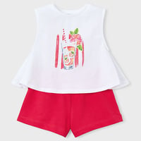〈mayoral〉Tank top and shorts 2-piece set  (pink)