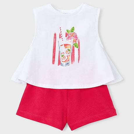 〈mayoral〉Tank top and shorts 2-piece set  (pink)