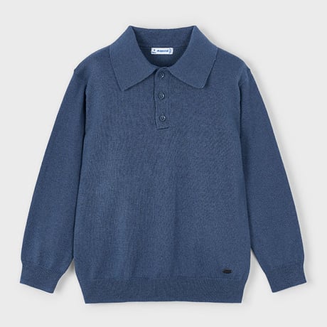 〈mayoral〉collared sweater (blue) ※KIDS