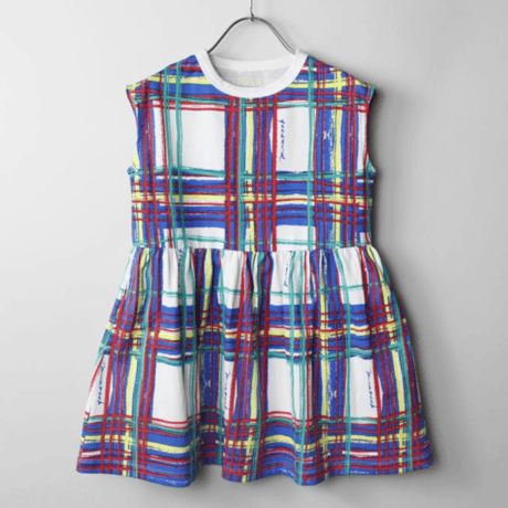 〈MAAROOK〉Brush Check Print Jersey Dress ※BABY/KIDS/JUNIOR