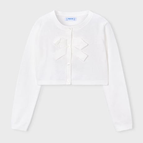 〈mayoral〉Ribbon motif cardigan (off white) ※KIDS