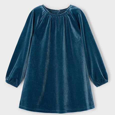 〈mayoral〉Velvet dress (blue) ※KIDS