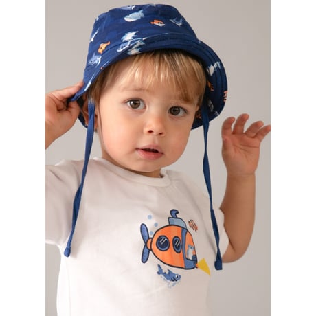 〈mayoral〉Submarine print T-shirt, pants and hat set ※BABY