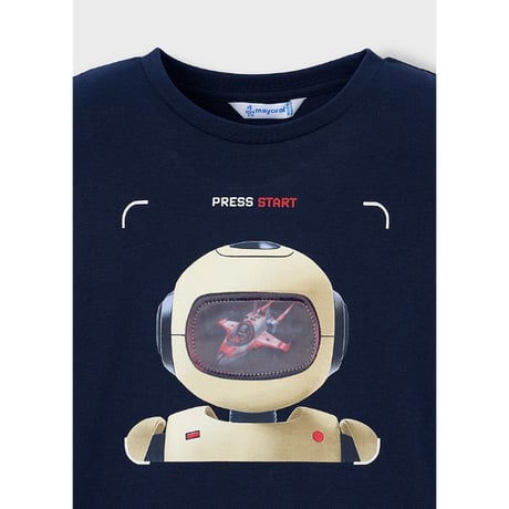 〈mayoral〉Lenticular print T-shirt (navy) ※KIDS
