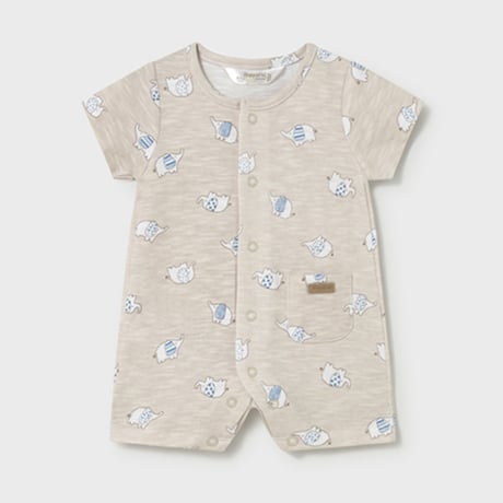 〈mayoral〉Elephant print open-front romper ※BABY