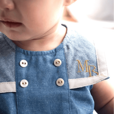 〈MAAROOK〉Nep denim baby romper ※BABY